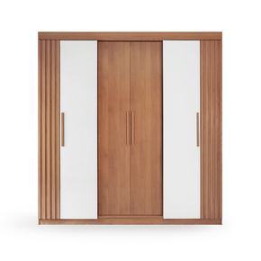 Guarda-Roupa Grande Casal 6 Portas e 4 Gavetas Wood Madeira